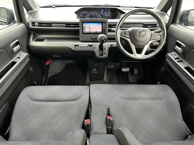 マツダ フレア ハイブリッド XS 福島県 2017(平29)年 5.5万km ブルーイッシュブラックパール3 デュアルセンサーブレーキサポート/車線逸脱警報機能/ふらつき警報/先行車発進お知らせ機能/誤発進抑制機能/純正ナビゲーション/型番：7WV/【CD/DVD/SD/USB/Bluetooth/TV】/バックカメラ/前方ドライブレコーダ―/運転席シートヒーター/ヘッドアップディスプレイ/LEDオートライト/純正フロアマット/純正ドアバイザー