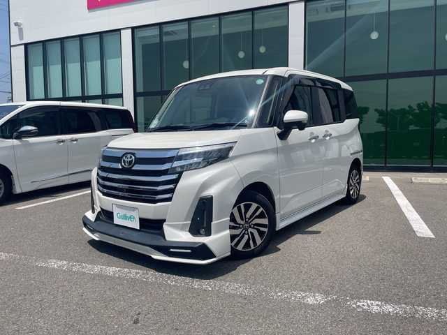 トヨタ ルーミー カスタムG 和歌山県 2021(令3)年 5.8万km パールホワイトⅢ 純正9インチナビ/（BT/CD/DVD）/フルセグTV/全方位カメラ/横滑り防止/レーンキープアシスト/前後コーナーセンサー/衝突被害軽減ブレーキ/レーダークルーズコントロール/オートライト/純正フリップダウンモニター/GRエアロ/ビルトインETC/両側パワスラ/ステアリングリモコン/前席シートヒーター/LEDヘッドライト/純正14インチアルミ/純正フロアマット/ドアバイザー