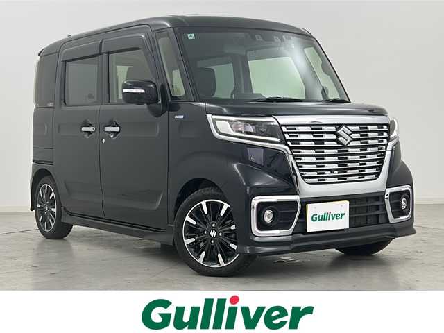 スズキ スペーシア カスタム HYBRID XS ターボ 宮城県 2021(令3)年 6.4万km ブルーイッシュブラックパール3 デュアルカメラブレーキサポート/スズキセーフティサポート		/・車線逸脱抑制制御機能	/・車線逸脱警報機能	/・パーキングソナー	/・横滑り防止装置/・ハイビームアシスト	/・アダプティブクルーズコントロール/ヘッドアップディスプレイ/全方位モニター/純正8型ナビ/・BT.USB.HDMI.SD.CD.DVD/フルセグTV/両側パワースライドドア/ハーフレザーシート/運転席シートヒーター/社外ドライブレコーダー（FR）/LEDヘッドライト/フォグランプ/パドルシフト/ステアリングスイッチ/プッシュスタート/スマートキー/プッシュスタート/アイドリングストップ/純正15inAW/純正フロアマット/ロールサンシェード/シートバックテーブル