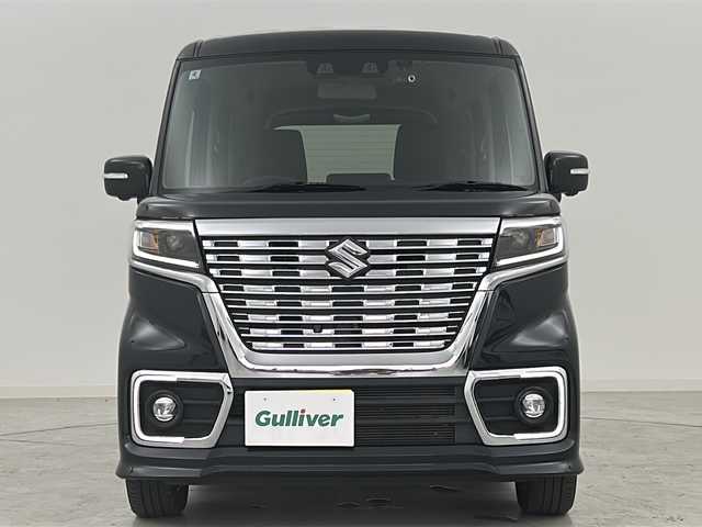 スズキ スペーシア カスタム HYBRID XS ターボ 宮城県 2021(令3)年 6.4万km ブルーイッシュブラックパール3 デュアルカメラブレーキサポート/スズキセーフティサポート		/・車線逸脱抑制制御機能	/・車線逸脱警報機能	/・パーキングソナー	/・横滑り防止装置/・ハイビームアシスト	/・アダプティブクルーズコントロール/ヘッドアップディスプレイ/全方位モニター/純正8型ナビ/・BT.USB.HDMI.SD.CD.DVD/フルセグTV/両側パワースライドドア/ハーフレザーシート/運転席シートヒーター/社外ドライブレコーダー（FR）/LEDヘッドライト/フォグランプ/パドルシフト/ステアリングスイッチ/プッシュスタート/スマートキー/プッシュスタート/アイドリングストップ/純正15inAW/純正フロアマット/ロールサンシェード/シートバックテーブル