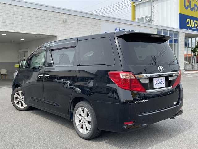 トヨタ アルファード 240G 佐賀県 2013(平25)年 14.3万km ブラック (株)IDOMが運営する【じしゃロン佐賀店】の自社ローン専用車両になります。/こちらは現金またはオートローンご利用時の価格です。自社ローンご希望の方は別途その旨お申付け下さい/・７人乗り　/・両側電動スライドドア　/・レーザー調シートカバー　/・パナソニックＳＤナビ/ＢＴオーディオ/ＤＶＤ/ＣＤ//・フルセグ　/・バックカメラ