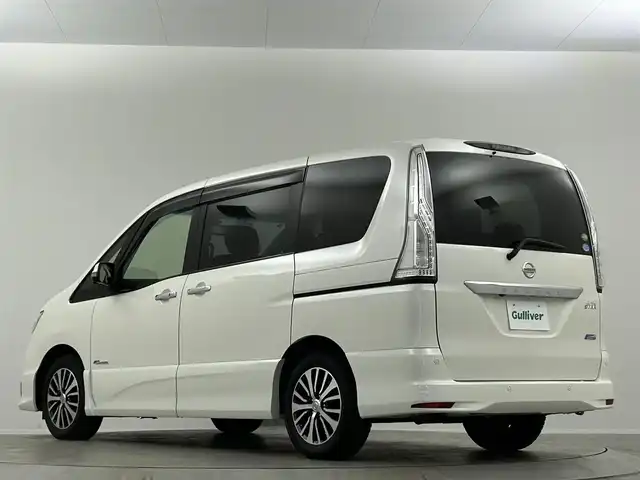 日産 セレナ ハイウェイS G S HV Aセーフ 福島県 2014(平26)年 3万km ブリリアントホワイトパール 純正ナビ　後席モニター　全方位　両側電動　ETC　ドライブレコーダー　クルーズコントロール　オートライト　　　レーンキープアシスト　前後コーナーセンサー　LEDヘッドライト　衝突被害軽減
