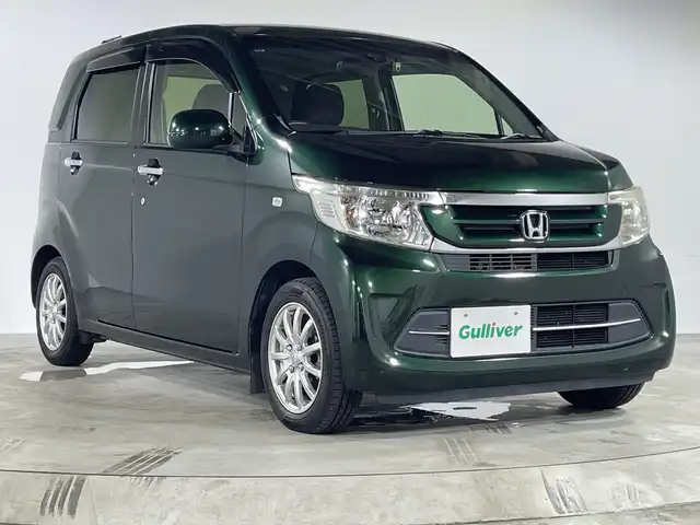 ホンダ Ｎ ＷＧＮ G SSコンフォートパッケージ 福岡県 2017(平29)年 6.6万km ブリティッシュグリーンP ・社外ナビ（MDV-D404BT）/・ワンセグ/・バックカメラ/・ETC/・ステアリングリモコン/・ベンチシート/・シートヒーター/・ドアバイザー/・フロアマット/・プッシュスタート/・スマートキー