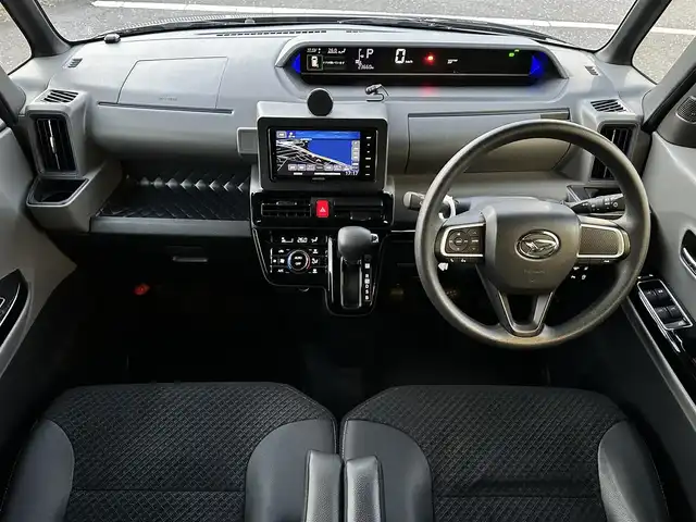 ダイハツ タント カスタム X 島根県 2020(令2)年 2.4万km ブラックマイカメタリック 登録時走行距離23660km/取扱説明書【車両/ナビ】/保証書/社外SDナビ【CD/DVD/Bluetooth/HDMI】/フルセグテレビ/バックカメラ/後席モニター/衝突軽減ブレーキ/両側パワースライドドア/ロングスライドシート/プッシュスタート/スマートキー(スペアスマート×1)/LEDヘッドライト/オートライト/フォグランプ/ETC/純正14インチアルミ