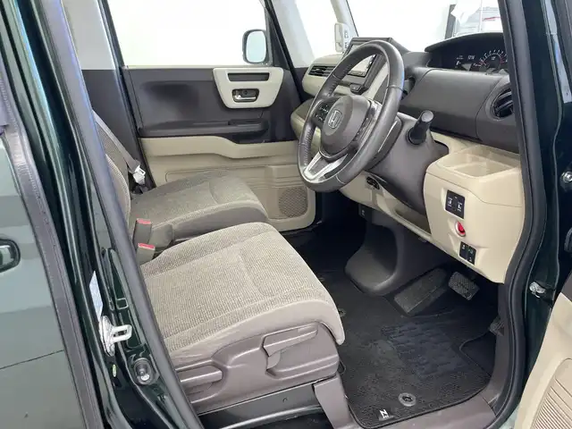 ホンダ Ｎ ＢＯＸ G EX ターボ ホンダセンシング 岐阜県 2017(平29)年 6.8万km ブリティッシュグリーンP 純正ナビ/CD/DVD/Bluetooth/USB/SD/フルセグTV/バックモニター/Honda SENSING/衝突軽減ブレーキ/レーンキープアシスト/先行車発進お知らせ機能/アダプティブクルーズコントロール/標識認識機能/オートハイビーム/ECON/パーキングセンサー/シートヒーター/ETC/パドルシフト/サイドアンダーミラー/電動格納ミラー/オートLEDヘッドライト/スマートキー/プッシュスタート/純正フロアマット/純正ドアバイザー