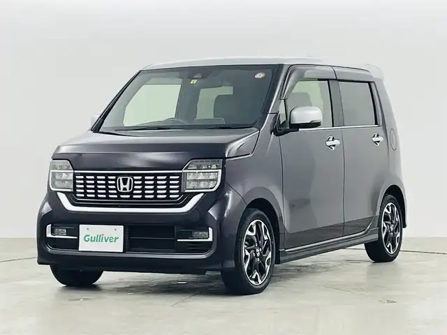 ホンダ Ｎ ＷＧＮ カスタム Lターボ ホンダS 福島県 2019(令1)年 5.6万km プレミアムベルベットパープル・パール ホンダセンシング/・衝突軽減ブレーキ/・レーンキープアシスト/・アダプティブクルーズコントロール/・ロードサインアシスト/・先行車発進お知らせ/・標識認識機能/純正SDナビ/【AM/FM/CD/DVD/BT/USB/フルセグTV】/型番：VXM-194VFi/バックカメラ/ハーフレザーシート/D席シートヒーター/LEDヘッドライト・オートライト・LEDフォグライト/純正AW/チルトステアリング/ステアリングスイッチ/パドルシフト/電動パーキングブレーキ/ビルドインETC/純正フロアマット/電動格納ミラー/ドアバイザー/プッシュスタート/スマートキー×2