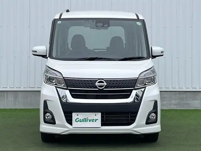 日産 デイズ ルークス ハイウェイスター Xターボ 香川県 2017(平29)年 4.7万km ホワイトパール 登録時走行距離：47085km/純正オーディオ/　CD AUX/全方位カメラ/両側パワースライドドア/エマージェンシーブレーキ/LEDヘッドライト/オートライト/フォグランプ/オートハイビーム/横滑り防止装置/アイドリングストップ/サーキュレーター/ロールサンシェード/ETC/ドライブレコーダー/革巻きステアリング/プッシュスタート/スマートキー