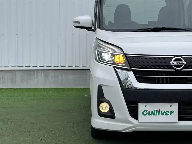 日産 デイズ ルークス ハイウェイスター Xターボ 香川県 2017(平29)年 4.7万km ホワイトパール 登録時走行距離：47085km/純正オーディオ/　CD AUX/全方位カメラ/両側パワースライドドア/エマージェンシーブレーキ/LEDヘッドライト/オートライト/フォグランプ/オートハイビーム/横滑り防止装置/アイドリングストップ/サーキュレーター/ロールサンシェード/ETC/ドライブレコーダー/革巻きステアリング/プッシュスタート/スマートキー