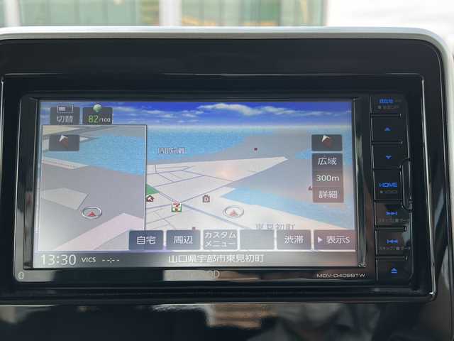 スズキ スペーシア HYBRID X 山口県 2021(令3)年 5.8万km ブルーイッシュブラックパール3 社外8インチSDナビ【MDV-D4O8BTW】/　Bluetooth、CD・DVD、FM・AM/ワンセグテレビ/両側パワースライドドア/レーダークルーズコントロール/ETC/ハーフレザーシート/運転席シートヒーター/サーキュレーター/フロアマット/純正15インチアルミホイール/本革巻きステアリング/ステアリングスイッチ/スマートキー/スペアキー/プッシュスタート/USB充電口×２/クリアランスソナーステアリングスイッチ/デュアルカメラブレーキサポート/レーン逸脱警告システム