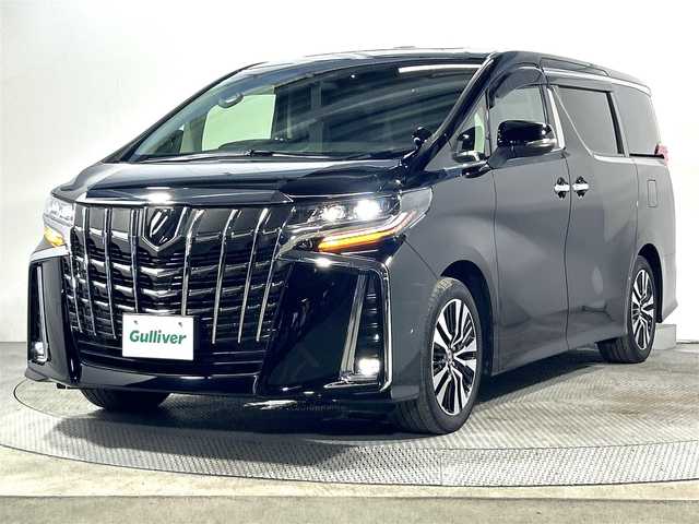 トヨタ アルファード S Cパッケージ 大阪府 2019(令1)年 2.6万km ブラック サンルーフ　黒革シート　ＡＬＰＩＮＥナビＴＶ　Ｂカメラ　後席モニター　パワーシート／ヒーター／エアコン　ハンドルヒーター　電動リアゲート　衝突軽減　レーダーＣ　クリアランスソナー