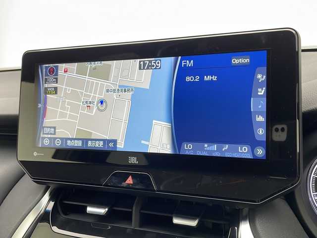 トヨタ ハリアー Z レザーパッケージ 宮崎県 2020(令2)年 4.3万km ブラック 禁煙車/トヨタセーフティセンス/純正12.3型ディスプレイオーディオナビTV/（T-CONNECT/USB/HDMI/Bluetooth/FMAM/フルセグTV)/純正JBLサウンドシステム/純正ビルトイン2.0ETC/純正LEDオートライト/純正LEDフォグ/純正19インチアルミ/純正オートアラーム/黒本革シート/パノラミックビューモニター/アダプティブクルーズコントロール/レーンディパーチャーアラート/ブラインドスポットモニター/ヘッドアップディスプレイ/パワーバックドア/前席パワーシート/エアシート/シートヒーター/パワーチルトステアリング/ステアリングヒーター/デジタルミラー/スマートキー/プッシュエンジンスタート/スペアキー/新車時保証書/取扱い説明書