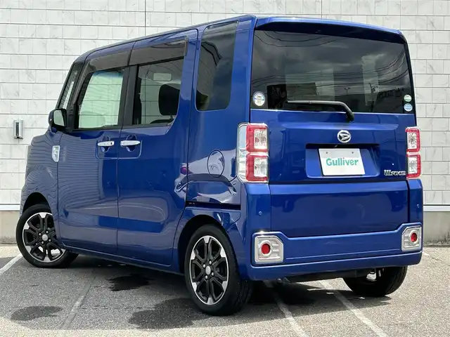 ダイハツ ウェイク G ターボ　レジャーエディション SA Ⅱ 新潟県 2017(平29)年 6.9万km ブルーメタリック 後席モニター/衝突軽減/両側パワースライドドア/純正ナビ：NSZP-W67D/（SDナビ、フルセグ、BT、CD/DVD、AM/FM）/バックカメラ/ETC/アイドリングストップ/前後コーナーセンサー/革巻きステアリング/ステアリングスイッチ/オートライト/LEDヘッドライト/フォグランプ/横滑り防止/純正フロアマット/プッシュスタート/スマートキー