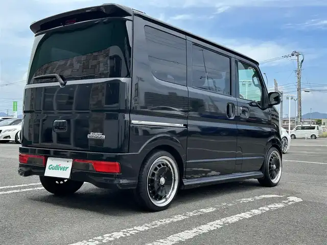 スズキ エブリィ ワゴン PZターボ スペシャル 徳島県 2015(平27)年 4.7万km ブルーイッシュブラックパール3 ICターボ/両側パワスラ/社外7インチナビ【AVIC-RW09】/（バックカメラ/フルセグTV/CD/DVD/AM/FM）/オーエアコン/オートライト/社外16AW【RC】/ETC/電格ミラー/プッシュスタート/スマートキー