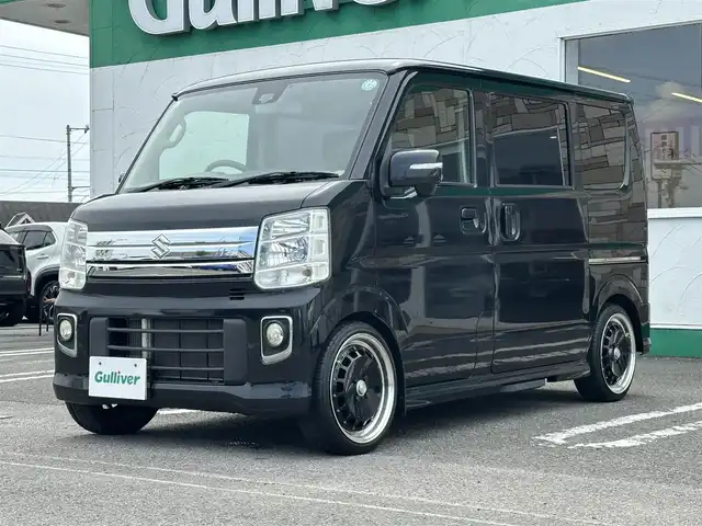 スズキ エブリィ ワゴン PZターボ スペシャル 徳島県 2015(平27)年 4.7万km ブルーイッシュブラックパール3 ICターボ/両側パワスラ/社外7インチナビ【AVIC-RW09】/（バックカメラ/フルセグTV/CD/DVD/AM/FM）/オーエアコン/オートライト/社外16AW【RC】/ETC/電格ミラー/プッシュスタート/スマートキー