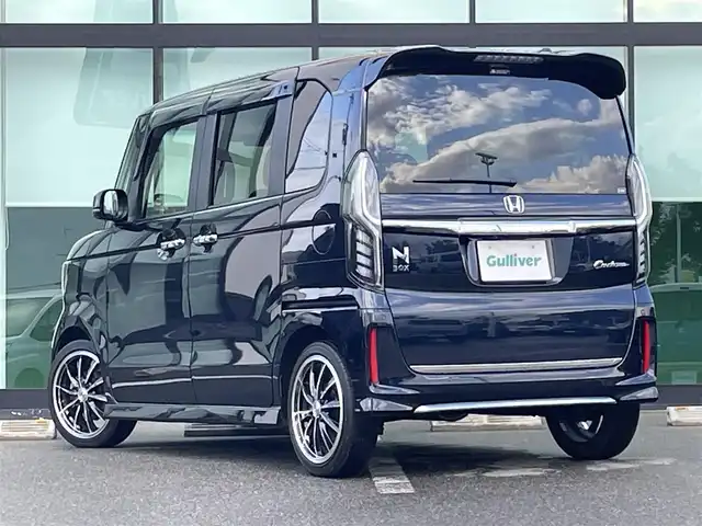 ホンダ Ｎ ＢＯＸ カスタム L ターボ 奈良県 2021(令3)年 6万km ミッドナイトブルービームM 純正8インチナビ/バックカメラ/フルセグTV/衝突軽減ブレーキ/レーダークルコン/後方コーナーセンサー/オートライト/ETC/ドラレコ/両側パワスラ/シートヒーター/パドルシフト/LEDヘッドライト/フォグランプ/ドアバイザー