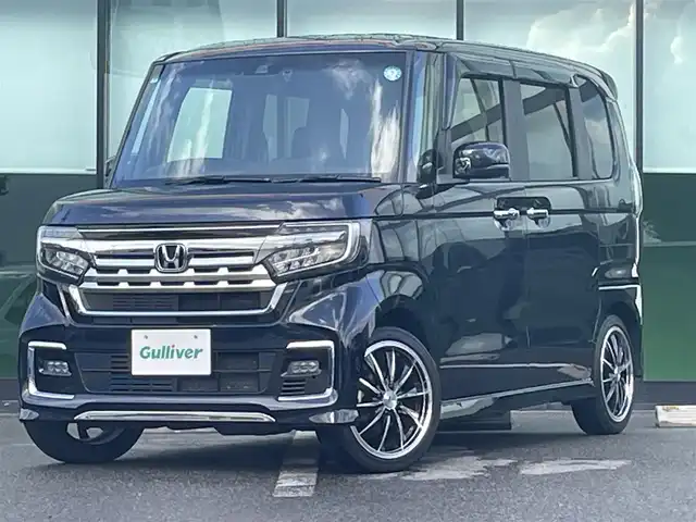 ホンダ Ｎ ＢＯＸ カスタム L ターボ 奈良県 2021(令3)年 6万km ミッドナイトブルービームM 純正8インチナビ/バックカメラ/フルセグTV/衝突軽減ブレーキ/レーダークルコン/後方コーナーセンサー/オートライト/ETC/ドラレコ/両側パワスラ/シートヒーター/パドルシフト/LEDヘッドライト/フォグランプ/ドアバイザー