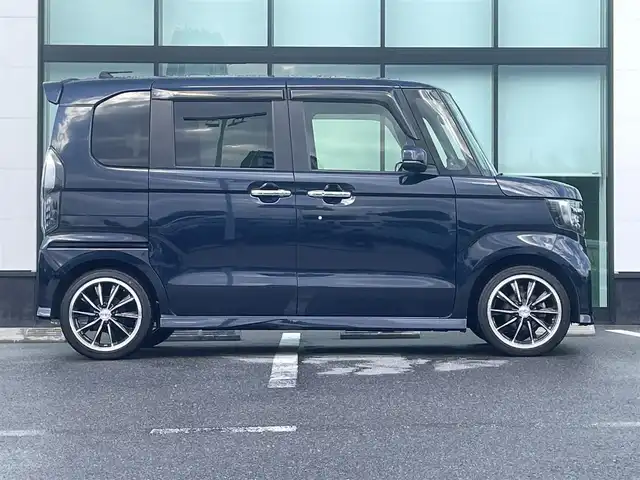 ホンダ Ｎ ＢＯＸ カスタム L ターボ 奈良県 2021(令3)年 6万km ミッドナイトブルービームM 純正8インチナビ/バックカメラ/フルセグTV/衝突軽減ブレーキ/レーダークルコン/後方コーナーセンサー/オートライト/ETC/ドラレコ/両側パワスラ/シートヒーター/パドルシフト/LEDヘッドライト/フォグランプ/ドアバイザー