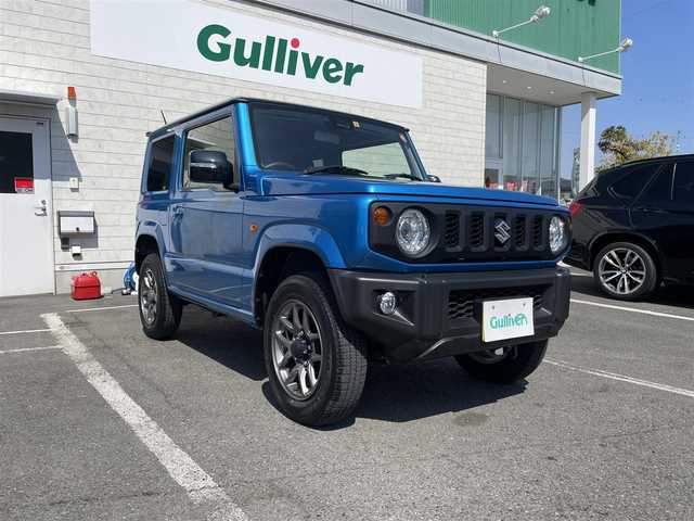 スズキ ジムニー XC 神奈川県 2020(令2)年 3.6万km ブリスクブルーメタリック/ブラック2トーンルーフ ワンオーナー/社外7インチSDナビ/　・フルセグTV/　・BT/CD/スズキセーフティサポート/　・デュアルセンサーブレーキサポート/　・車線逸脱警報/　・標識認識機能/　・ハイビームアシスト/　・ふらつき警報機能/　・先行車発進お知らせ機能/クルーズコントロール/ヒルディセントコントロール/トランスファーレバー/ビルトインETC/純正16インチホイール/スマートキー×2/取扱説明書/整備記録簿
