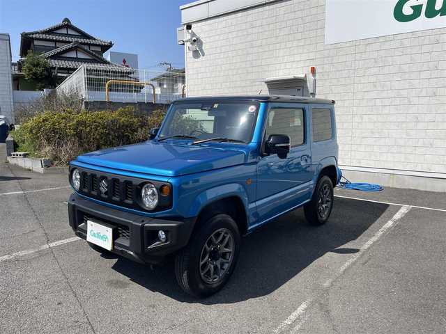 スズキ ジムニー XC 神奈川県 2020(令2)年 3.6万km ブリスクブルーメタリック/ブラック2トーンルーフ ワンオーナー/社外7インチSDナビ/　・フルセグTV/　・BT/CD/スズキセーフティサポート/　・デュアルセンサーブレーキサポート/　・車線逸脱警報/　・標識認識機能/　・ハイビームアシスト/　・ふらつき警報機能/　・先行車発進お知らせ機能/クルーズコントロール/ヒルディセントコントロール/トランスファーレバー/ビルトインETC/純正16インチホイール/スマートキー×2/取扱説明書/整備記録簿