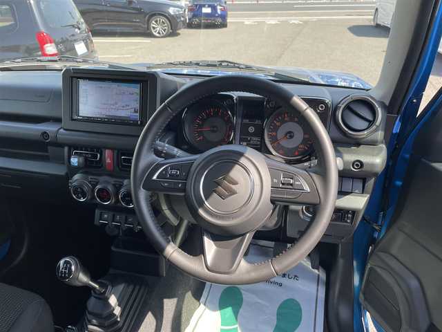 スズキ ジムニー XC 神奈川県 2020(令2)年 3.6万km ブリスクブルーメタリック/ブラック2トーンルーフ ワンオーナー/社外7インチSDナビ/　・フルセグTV/　・BT/CD/スズキセーフティサポート/　・デュアルセンサーブレーキサポート/　・車線逸脱警報/　・標識認識機能/　・ハイビームアシスト/　・ふらつき警報機能/　・先行車発進お知らせ機能/クルーズコントロール/ヒルディセントコントロール/トランスファーレバー/ビルトインETC/純正16インチホイール/スマートキー×2/取扱説明書/整備記録簿