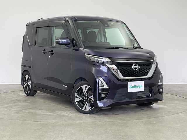 日産 ルークス HWS Gターボ プロパイロットED 新潟県 2020(令2)年 6.2万km アメジストパープル 純正SDナビ（型式：MM320D-L）/・AM/FM/CD/DVD/Bluetooth/フルセグ/バックモニター/アラウンドビューモニター/プロパイロット/衝突被害軽減システム/インテリジェントクルーズコントロール/レーンキープアシスト/ETC/フロントドライブレコーダー/両側パワースライドドア/純正フロアマット/純正15インチAW夏タイヤ/純正LEDヘッドライト/オートライト/オートマチックハイビーム/LEDフォグランプ/ABS/横滑り防止機能/リアコーナーセンサー/リアサーキュレーター/オートブレーキホールド/ステアリングスイッチ