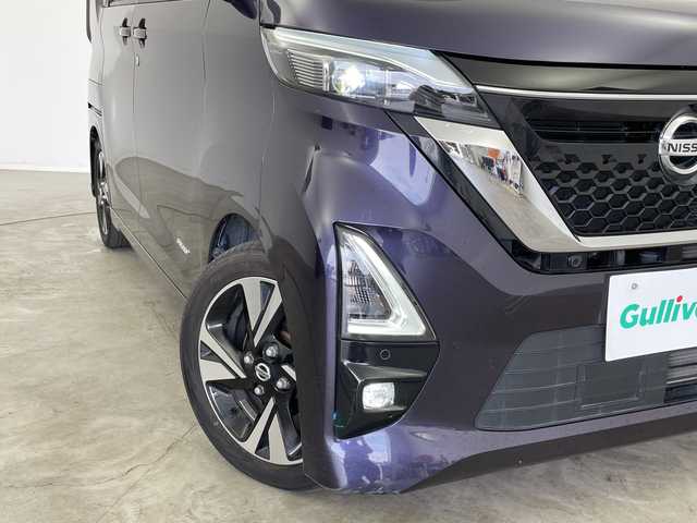 日産 ルークス HWS Gターボ プロパイロットED 新潟県 2020(令2)年 6.2万km アメジストパープル 純正SDナビ（型式：MM320D-L）/・AM/FM/CD/DVD/Bluetooth/フルセグ/バックモニター/アラウンドビューモニター/プロパイロット/衝突被害軽減システム/インテリジェントクルーズコントロール/レーンキープアシスト/ETC/フロントドライブレコーダー/両側パワースライドドア/純正フロアマット/純正15インチAW夏タイヤ/純正LEDヘッドライト/オートライト/オートマチックハイビーム/LEDフォグランプ/ABS/横滑り防止機能/リアコーナーセンサー/リアサーキュレーター/オートブレーキホールド/ステアリングスイッチ