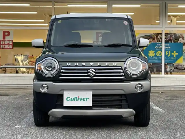 スズキ ハスラー Jスタイル Ⅱ ターボ 岐阜県 2016(平28)年 9.4万km クールカーキパールメタリック/ホワイト2トーンルーフ ワンオーナー/ターボ/ナビ/【Bluetooth．CD.DVD.AM/FM．TV】/ハーフレザーシート/シートヒーター/クルーズコントロール/レーンキープアシスト/衝突軽減ブレーキ/キセノンオートライト/フォグライト/横滑り防止装置/純正フロアマット/電動格納ドアミラー/ウィンカーミラー/ドアバイザー/保証書/取扱説明書/スペアキー