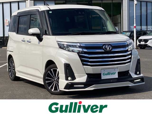 トヨタ ルーミー カスタムG－T 佐賀県 2021(令3)年 3.7万km パールホワイトⅢ TRDエアロ/純正9インチナビ/パノラマミックビューモニター/両側パワースライドドア/プリクラッシュセーフティ/レーンディパーチャーアラート/オートハイビーム/アダプティブクルーズコントロール/コーナーセンサー/電動パーキングブレーキ/オートブレーキホールド/ETC/ドライブレコーダー/ステアリングリモコン/プッシュスタート/スマートキー/LEDヘッドライト/フォグライト/純正アルミホイール