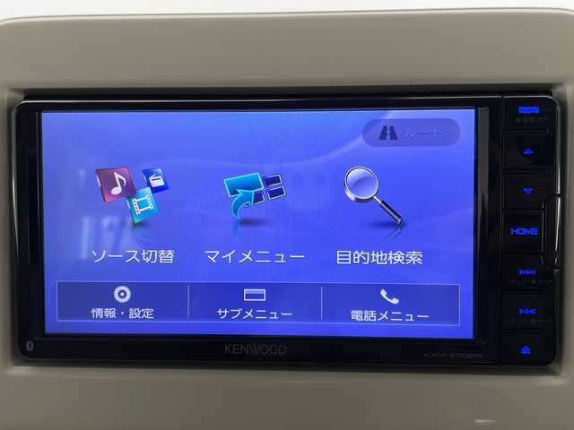 スズキ ラパン X 宮崎県 2017(平29)年 4万km フォレストアクアメタリック 禁煙車/衝突被害軽減ブレーキ/社外ナビTV/（ケンウッド/KXM-E502W/CD/DVD/Bluetooth/フルセグTV)/純正ビルトインETC/純正キセノンオートライト/純正14インチアルミ/純正セキュリティアラーム/純正フロアマット/本革巻ハンドル/シートヒーター/オートエアコン/ウインカードアミラー/電動格納ミラー/スマートキー/プッシュエンジンスタート/新車時保証書/取扱い説明書