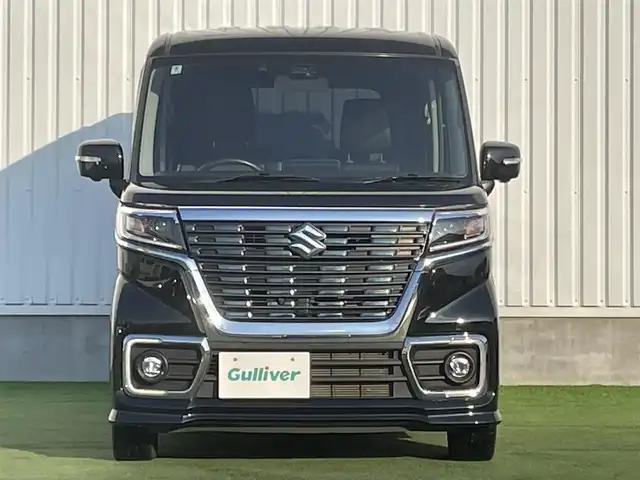 スズキ スペーシア カスタム HYBRID XS 香川県 2020(令2)年 2.3万km ブルーイッシュブラックパール3 スズキセーフティサポート/・全方位モニター用カメラ/・デュアルカメラブレーキサポート/・車線逸脱警報/・車線維持支援/・ヘッドアップディスプレイ/・LEDオートハイビーム/純正インチメモリナビ/→フルセグ/CD/DVD/Bluetooth/USB/AM/FM/両側パワースライドドア/ハーフレザーシート/運転席シートヒーター/スリムサーキュレーター/リヤクウォーターウインドーシェード/シートバックテーブル/純正15インチアルミ/純正フロアマット/革巻きステアリング/ステアリングリモコン/クリアランスソナー/アイドリングストップ/ビルトインETC/プッシュスタート/スマートキー