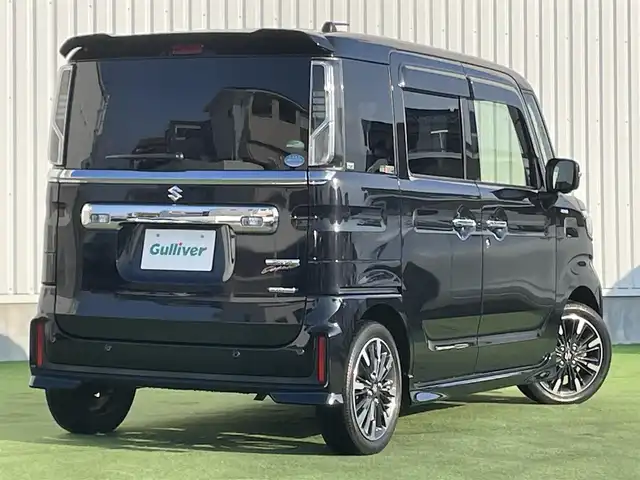 スズキ スペーシア カスタム HYBRID XS 香川県 2020(令2)年 2.3万km ブルーイッシュブラックパール3 スズキセーフティサポート/・全方位モニター用カメラ/・デュアルカメラブレーキサポート/・車線逸脱警報/・車線維持支援/・ヘッドアップディスプレイ/・LEDオートハイビーム/純正インチメモリナビ/→フルセグ/CD/DVD/Bluetooth/USB/AM/FM/両側パワースライドドア/ハーフレザーシート/運転席シートヒーター/スリムサーキュレーター/リヤクウォーターウインドーシェード/シートバックテーブル/純正15インチアルミ/純正フロアマット/革巻きステアリング/ステアリングリモコン/クリアランスソナー/アイドリングストップ/ビルトインETC/プッシュスタート/スマートキー
