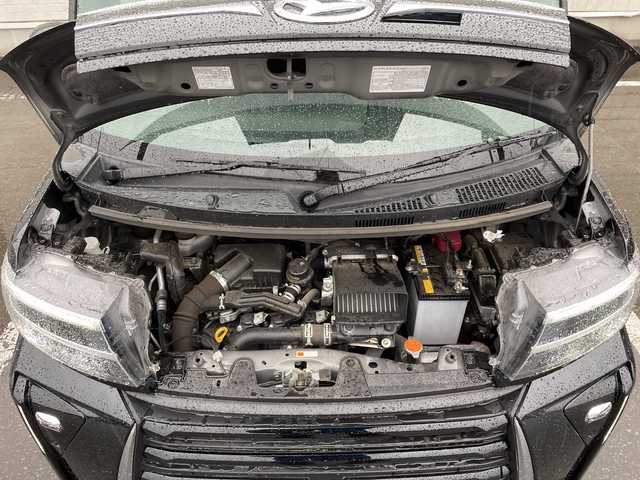 ダイハツ タント カスタム RS 秋田県 2022(令4)年 5万km ブラックマイカメタリック ・純正ナビ/・フルセグTV/・Bluetooth/・バックカメラ/・両側パワースライドドア/・衝突軽減システム/・前席シートヒーター/・ハーフレザーシート/・ターボ/・オートライト/・純正フロアマット