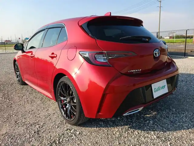 トヨタ カローラ スポーツ ハイブリッドG Z 静岡県 2018(平30)年 8万km スカーレットメタリック 純正9型ナビ/　(Bluetooth/CD/DVD)/フルセグTV/バックモニター/ビルトインETC/ドライブレコーダー/レーダークルーズコントロール/セーフティセンス/・プリクラッシュセーフティシステム/・レーントレーシングアシスト/・オートマチックハイビーム/・ロードサインアシスト/LEDヘッドランプ/本革巻きステアリング/前席スポーツシート/WedsSPORT18インチアルミホイール/スマートエントリー/スタートシステム/禁煙車