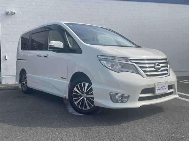 日産 セレナ HWS S HV Vセレ +SeftyⅡ 熊本県 2016(平28)年 8.5万km ブリリアントホワイトパール (株)IDOMが運営する【じしゃロン熊本店】の自社ローン専用車両になりますこちらは現金またはオートローンご利用時の価格です。自社ローンご希望の方は別途その旨お申付け下さい/純正SDナビ【MP315D-W】/　（フルセグTV・Bluetooth・DVD・CD・AM/FM）/アラウンドビューモニター/ETC/クルーズコントロール/衝突軽減ブレーキ/レーンアシスト/横滑り防止装置/アイドリングストップ/ISOFIX/防眩ルームミラー/ドアバイザー/電動格納ウィンカーミラー/純正16インチアルミホイール/純正LEDヘッドライト/社外フロアマット