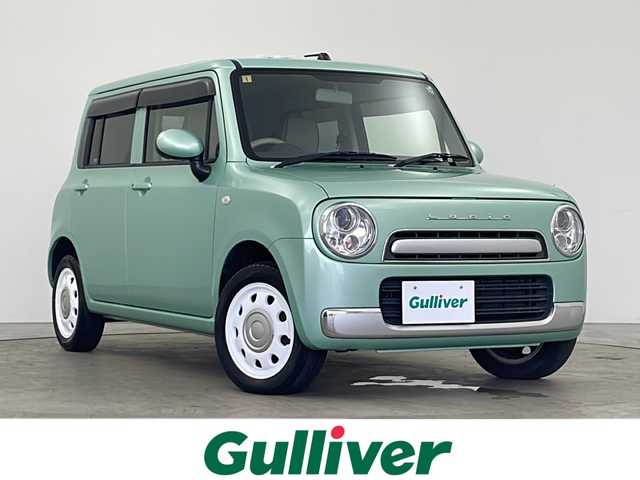 スズキ ラパン ショコラ G 秋田県 2014(平26)年 4.5万km フォレストアクアメタリック 4WD/社外オーディオ　/革巻きステアリング　/運転席シートヒーター　/アイドリングストップ　/オートライト　/キセノンヘッドライト　/電動格納ミラー　/プッシュスタート　/スマートキー　/社外フロアマット　/サイドバイザー/パワーステアリング/パワーウィンドウ
