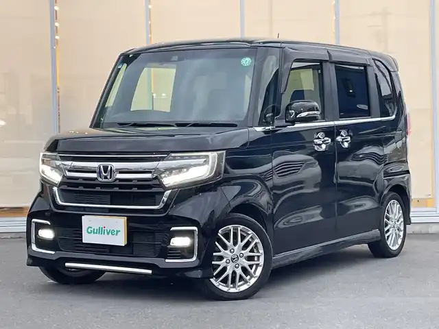 ホンダ Ｎ ＢＯＸ カスタム L ターボ 神奈川県 2021(令3)年 7.5万km クリスタルブラックパール 純正SDナビ 　Bluetooth/CD/DVD/iPod/両側パワースライドドア /バックカメラ　/追従走行付きクルーズコントロール　/コーナーセンサー　/前席シートヒーター　/ビルトインETC パドルシフト　/純正アルミホイール　/純正フロアマット　