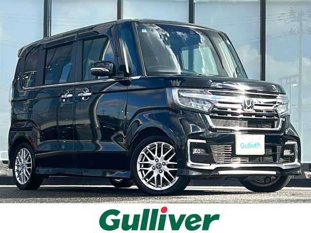 ホンダ Ｎ ＢＯＸ カスタム L ターボ 山形県 2021(令3)年 7.5万km クリスタルブラックパール 純正SDナビ 　Bluetooth/CD/DVD/iPod/両側パワースライドドア /バックカメラ　/追従走行付きクルーズコントロール　/コーナーセンサー　/前席シートヒーター　/ビルトインETC パドルシフト　/純正アルミホイール　/純正フロアマット　