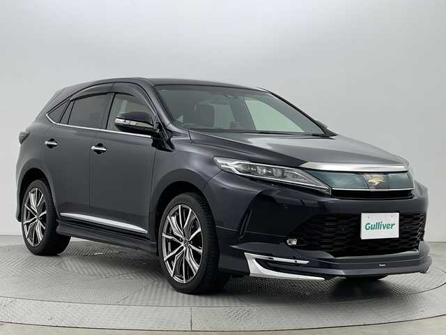 トヨタ ハリアー エレガンス 新潟県 2017(平29)年 5.9万km スパークリングブラックパールクリスタルシャイン モデリスタフルエアロ/社外ナビ/　　フルセグ/CD/SD/BT/バックカメラ/レーダークルーズコントロール/LEDオートライト/オートハイビーム/ハーフレザーシート/アイドリングストップ/スタッドレスタイヤ車載/スマートキー/ビルトインETC