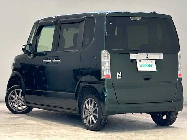 ホンダ Ｎ ＢＯＸ G ターボ SSパッケージ 宮城県 2016(平28)年 4.4万km ブリティッシュグリーンP ターボ/シティブレーキアクティブシステム/クルーズコントロール/純正ナビ（地図SD無いため確認できず）/・バックカメラ/・CD/DVD/・ETC/・ドライブレコーダー/パドルシフト/ベンチシート/・シートヒーター（運転席/助手席）/・チップアップシート/LEDヘッドライト/・オートライト/純正フロアマット/社外アルミホイール