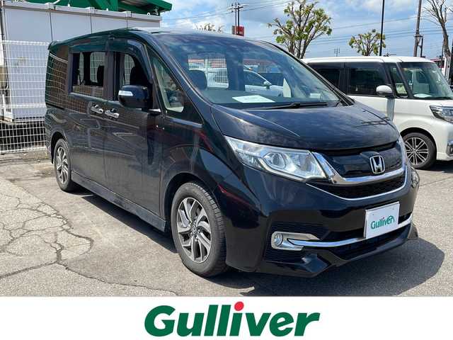 ホンダ ステップワゴン スパーダ アドバンスパッケージ β 新潟県 2016(平28)年 11.9万km プレミアムスパークルブラックパール ホンダセンシング/純正フリップダウンモニター/純正9インチSDナビ/(AM/FM/CD/DVD/SD/フルセグ/Bluetooth)/バックモニター/両側パワースライドドア/アダプティブクルーズコントロール/LEDオートライト/純正16インチアルミホイール/レーンキーピングアシスト/ステアリングリモコン/スマートキー/ETC