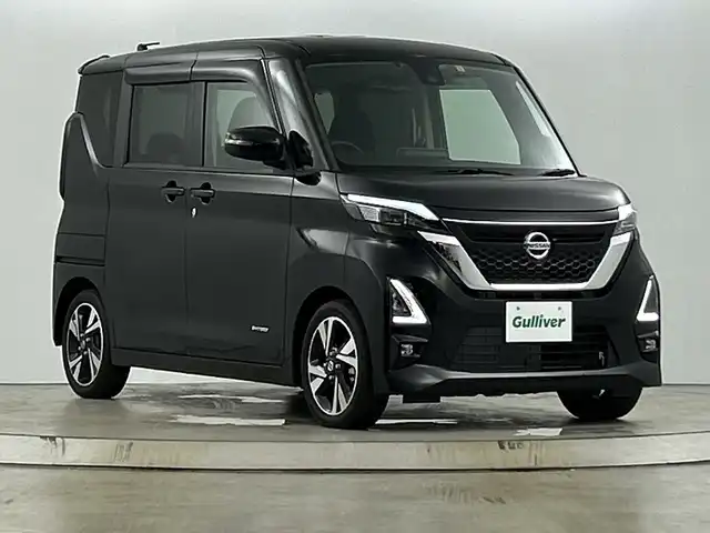 日産 ルークス HWS Gターボ プロパイロットED 愛知県 2020(令2)年 1.8万km ブラック 禁煙車/ターボ/純正8インチナビ/（CD/DVD/Bluetooth/フルセグTV/SD）/全方位カメラ/衝突軽減ブレーキ/レーンキープアシスト/レーダークルーズコントロール/プロパイロット/オートマチックハイビーム/ETC/ドライブレコーダー/両側パワースライドドア/アイドリングストップ/純正14インチアルミホイール/スマートキー/プッシュスタート/純正フロアマット/横滑り防止装置/ステアリングスイッチ/ベンチシート/電動格納ミラー