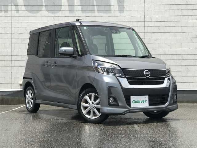 日産 デイズ ルークス ハイウェイスターX 富山県 2017(平29)年 2.2万km チタニウムグレーメタリック 純正ナビ/フルセグTV/Bluetooth/全周囲カメラ/ドライブレコーダー/衝突被害軽減ブレーキ/片側パワースライドドア/ステアリングスイッチ/スマートキー/プッシュスタート/LEDヘッドライト/オートライト/ETC