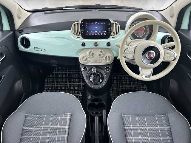 フィアット ５００ 1．2 カルト 愛知県 2021(令3)年 1.7万km LATTE MENTA ワンオーナー/ディスプレイオーディオ/bluetooth　/前後ドライブレコーダー　/ETC/右ハンドル/5速デュアロジックAT/開口部ボディ同色モール付無塗装ブロック調フロントバンパー/無塗装モール付リアバンパー/クロームシフトノブ/FIATエンボス入ブラックファブリックシート/取扱説明書/新車保証書/キーレス、スペアキー