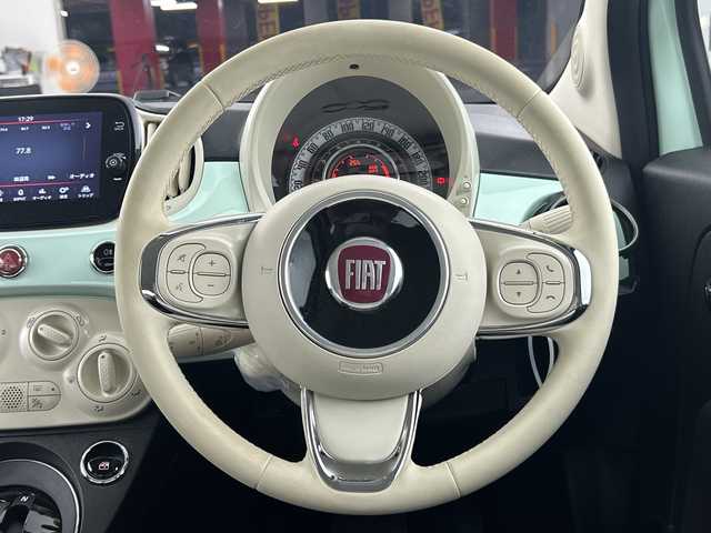 フィアット ５００ 1．2 カルト 愛知県 2021(令3)年 1.7万km LATTE MENTA ワンオーナー/ディスプレイオーディオ/bluetooth　/前後ドライブレコーダー　/ETC/右ハンドル/5速デュアロジックAT/開口部ボディ同色モール付無塗装ブロック調フロントバンパー/無塗装モール付リアバンパー/クロームシフトノブ/FIATエンボス入ブラックファブリックシート/取扱説明書/新車保証書/キーレス、スペアキー