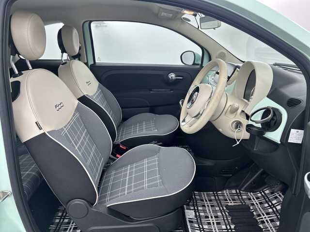 フィアット ５００ 1．2 カルト 愛知県 2021(令3)年 1.7万km LATTE MENTA ワンオーナー/ディスプレイオーディオ/bluetooth　/前後ドライブレコーダー　/ETC/右ハンドル/5速デュアロジックAT/開口部ボディ同色モール付無塗装ブロック調フロントバンパー/無塗装モール付リアバンパー/クロームシフトノブ/FIATエンボス入ブラックファブリックシート/取扱説明書/新車保証書/キーレス、スペアキー