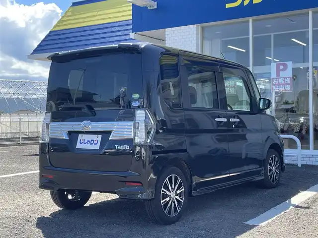 ダイハツ タント カスタム X トップED SA Ⅲ 徳島県 2018(平30)年 8万km ブラックマイカメタリック (株)IDOMが運営する【じしゃロン徳島店】の自社ローン専用車両になりますこちらは現金またはオートローンご利用時の価格です。/社外ナビゲーション　/全方位モニター　/ＥＴＣ　/ＬＥＤヘッドライト　/純正アルミホイール　/両側パワースライドドア　/両席シートヒーター　/オートハイビーム　/プッシュスタート　/スマートキー　/スペアキー