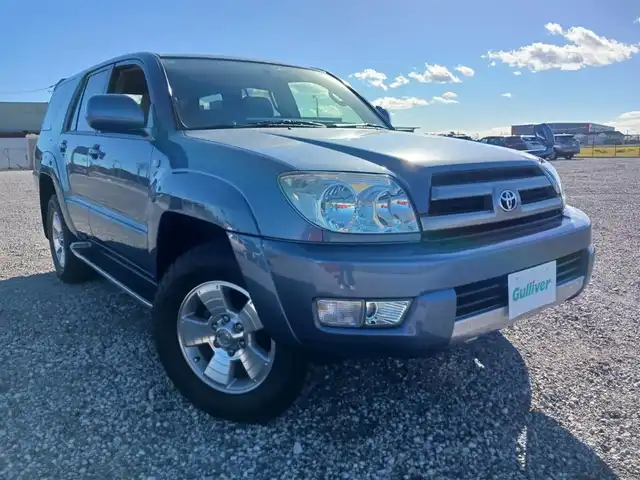 トヨタ ハイラックス サーフ SSR－G 岩手県 2004(平16)年 6.1万km グレイッシュブルーメタリック 4WD/純正MOPナビTV/バックカメラ/ETC/フロントフォグランプ/オートライト/オートエアコン/革巻きステアリング/荷室ダブルデッキ/トレイ/AC100Vコンセント/純正17インチアルミホイール/リモコンキー/イモビライザー/禁煙車