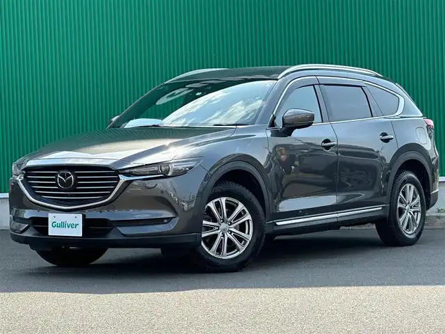 マツダ ＣＸ－８ XD Lパッケージ 宮城県 2018(平30)年 2.3万km マシーングレープレミアムM BOSEサウンドシステム/DVD/CD/地デジTV/360度ビューモニター/パーキングセンサー（フロント）/＝＝＝/アドバンスドスマートシティブレーキサポート/ブラインドスポットモニタリング/パーキングセンサー（リア）/レーダークルーズコントロール/スマートブレーキサポート/レーンキープアシストシステム/ヘッドアップディスプレイ/マツダコネクトナビ/・Bluetooth/ETC（バイザー裏）/パワーバックドア/レザーシート/シートヒーター/ステアリングヒーター/パワーシート（運転席メモリー機能付）/革巻きステアリング/ステアリングスイッチ/パドルシフト/MTモード付AT/電動パーキングブレーキ/ブレーキホールド/アダプティブLEDヘッドランプ/オートライト/スマートキー＆プッシュスタート/電動格納ミラー/ルーフレール/社外17インチAW/純正フロアマット/ドアバイザー/W/サイド/カーテンエアバッグ
