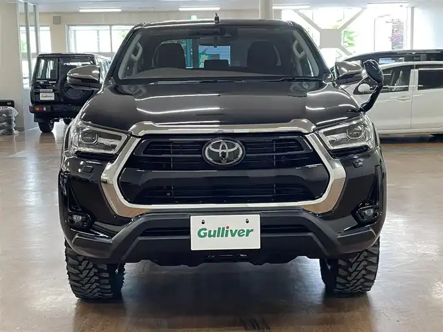 トヨタ ハイラックス Z 道央・札幌 2021(令3)年 4.2万km アティチュードブラックマイカ 4WD/ワンオーナー/寒冷地仕様/MKW製17インチAW/ジオランダーMTタイヤ/TRDマフラー/社外SDナビ/・フルセグTV/CD/DVD/BT/SD/USB/バックカメラ/トヨタセーフティセンス/・プリクラッシュセーフティ/・レーンディパーチャーアラート/・ロードサインアシスト/・先行車発進告知機能/横滑り防止装置/前後コーナーセンサー/純正エンジンスターター/レーダークルーズコントロール/純正フロアマット/純正ドアバイザー/ウインカーミラー/ステアリングリモコン/純正ベッドライナー/オートライト/LEDヘッドライト/前後フォグライト/ダウンヒルアシストコントロール/プッシュスタート/スマートキーx2/サイドステップ/新車時保証書/取扱説明書