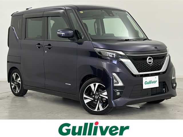 日産 ルークス HWS Gターボ プロパイロットED 宮城県 2020(令2)年 5.2万km アメジストパープル プロパイロット/エマージェンシーブレーキ/車線逸脱警報/先行者発進お知らせ/標識検知機能/アラウンドビューモニター/デジタルインナーミラー/純正9インチナビ（地図SD無し）/（BT.AM.FM.CD.DVD）/両側パワースライドドア/ビルトインETC/ドライブレコーダー（F）/ハンズフリースライドドア/電動パーキングブレーキ/革巻きステアリング/ステアリングスイッチ/プッシュスタート/スマートキー/ロールサンシェード/シートバックテーブル/純正フロアマット/純正ドアバイザー/純正15インチアルミホイール/LEDヘッドライト/LEDフォグランプ